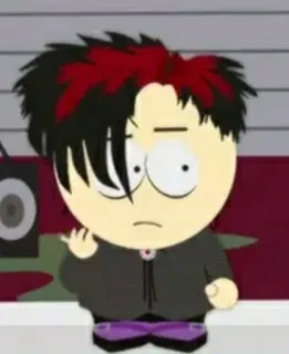 🖕 South Park Cartoon, Beleidigung, Emo, Mittelfinger telegram sticker