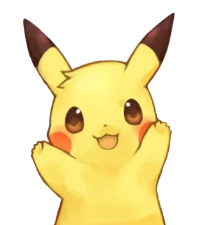 🙋 Pikachu Pokemon, Pikachu, dibujos animados, amarillo, anime, lindo telegram sticker
