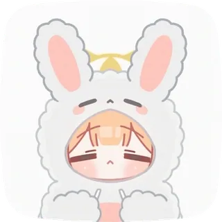 😊 carino, coniglio, anime, cartone animato, kawaii telegram sticker