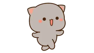 🍩 Katze, süß, Cartoon, Tier, fröhlich, kawaii telegram sticker