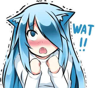 Muki Shy Cat - @Anime_Stickers_Pack telegram stickers
