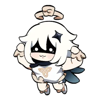 ⭐ Paimon Genshin Impact paimon, genshin impact, anime, cute, video game, chibi telegram sticker