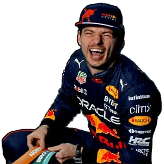 🤣 Max Verstappen F1, Formule 1, course, pilote, Red Bull, sport whatsapp sticker