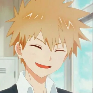 🔰 Anime, Dibujos animados, Chico, Feliz, Sonrisa, Retrato telegram sticker