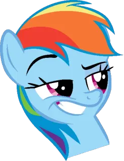 😁 Rainbow Dash My Little Pony Kartun, Poni, Pelangi, Berwarna, Animasi, Lucu, My Little Pony telegram sticker