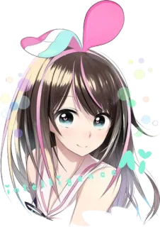 🙂 Kizuna AI a.i.channel Vtuber, Garota anime, Arte digital, Personagem, Fofo, Fanart telegram sticker