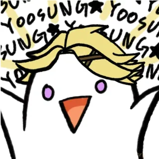 😀 Yoosung YOOSUNG lindo, chibi, anime, personaje, kawaii telegram sticker