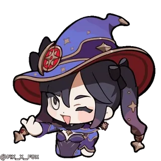 😘 Mona Megistus Genshin Impact whatsapp sticker