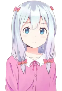 😔 Izumi Sagiri Eromanga Sensei 动漫, 漫画, 卡通, 可爱, 纱雾, 和泉纱雾, 埃罗芒阿老师 telegram sticker