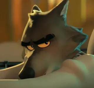 😔 Mr. Wolf The Bad Guys wolf, cartoon, tier, film, die bösen jungs telegram sticker