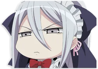 😑 Anime, Manga, Personaje, Sirvienta, Mujer, Lindo telegram sticker