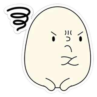 😠 生气, 卡通, 烦躁, 沮丧, 恼火 telegram sticker