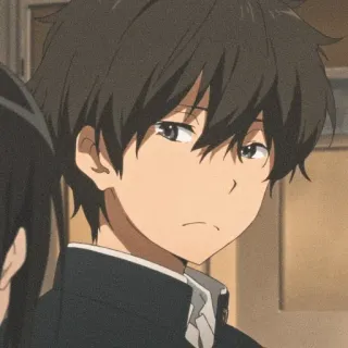 🖤 Anime, Garçon, Uniforme scolaire, Portrait telegram sticker