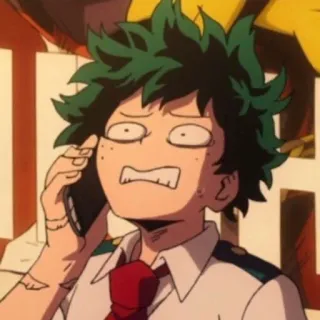 😨 Izuku Midoriya My Hero Academia Izuku Midoriya, My Hero Academia, Anime, Cartoon, Charakter, Deku telegram sticker