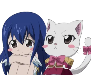 😢 Wendy Marvell Fairy Tail Anime, Fairy Tail, Wendy Marvell, Süß, Kawaii, Manga telegram sticker