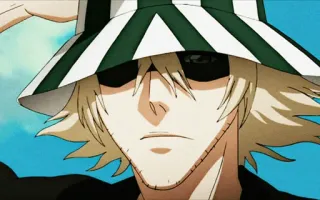 😐 Kisuke Urahara Bleach anime, manga, character, kisuke urahara, bleach telegram sticker