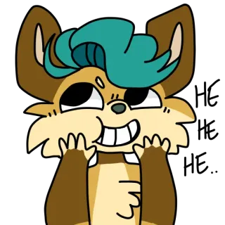 😂 Мультфильм, Животное, Лиса, Смешной, Счастливый, Милый, Персонаж telegram sticker