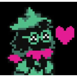 ❤️‍🔥 Ralsei Deltarune RPG, Pixel, Corazón, Lindo, Videojuego telegram sticker