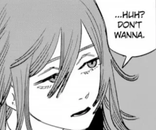 🚫 ...HUH? DON'T WANNA. anime, manga, expression, portrait, woman telegram sticker