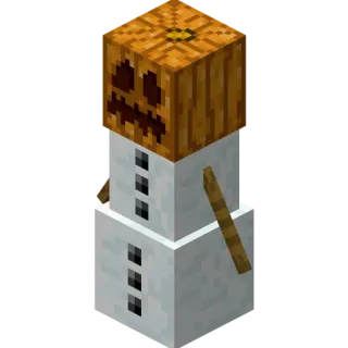 ❄️ Minecraft bonhomme de neige, golem de neige, Minecraft, citrouille, neige whatsapp sticker