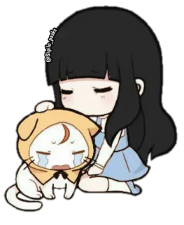 😔 Anime, Kawaii, Llorando, Triste, Lindo, Emocional, Manga telegram sticker