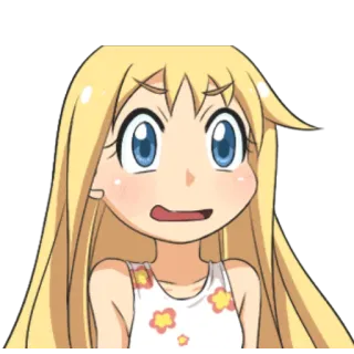 😰 anime, girl, cute, character, expression, cartoon telegram sticker
