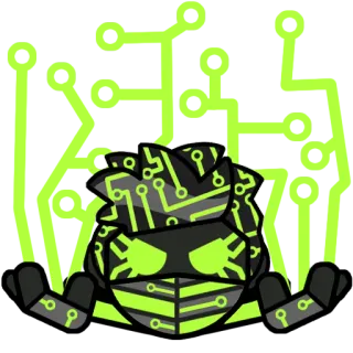 ✨ technologie, circuit, gloed, robot, neon telegram sticker