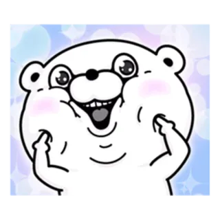 🤓 медведь, мультфильм, средний палец, оскорбительный whatsapp sticker