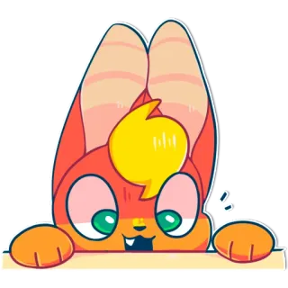 😃 Dibujos animados, Gato, Zorro, Naranja, Animal, Lindo, Juguetón telegram sticker