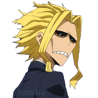 😰 All Might My Hero Academia anime, superhero, manga, hero telegram sticker