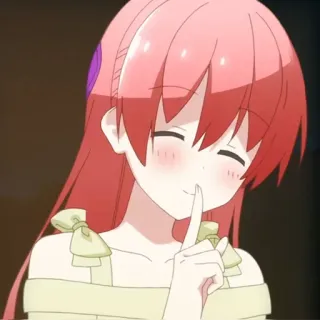 ❤️ Tsukasa Yuzaki Tonikawa: Over the Moon for You Anime, Mangá, Fofo, Garota, Cabelo Rosa, Sorrindo, Dedo nos lábios, Psiu whatsapp sticker