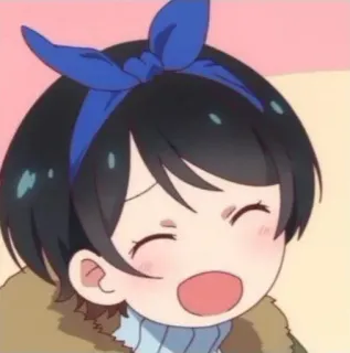 😄 Anime, Cartone animato, Illustrazione, Personaggio, Carino, Felice telegram sticker
