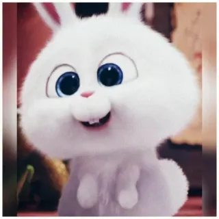 😀 Snowball The Secret Life of Pets kelinci, bunny, hewan, peliharaan, lucu, kartun whatsapp sticker