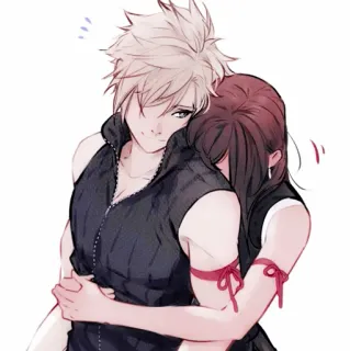 🥢 anime, hug, couple, romance, friendship, art telegram sticker
