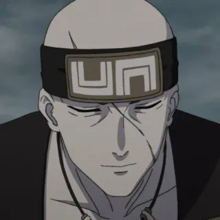 🙂 Anime, Personage, Kaal, Hoofdband, Litteken telegram sticker