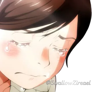 😥 anime, khóc, buồn, cảm xúc, nước mắt telegram sticker