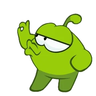 🙈 Om Nom Cut the Rope Om Nom, Cut the Rope, desenho animado, verde, personagem de jogo whatsapp sticker