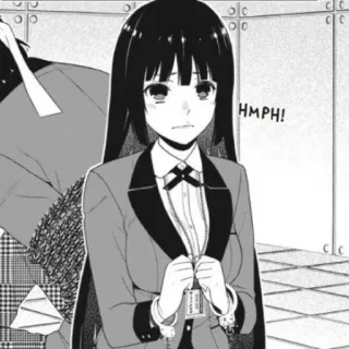 🃏 HMPH! anime, manga, girl, school uniform, cute, haughty telegram sticker
