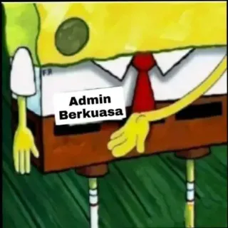 ➖ Spongebob Admin Berkuasa spongebob, mème, admin, drôle telegram sticker