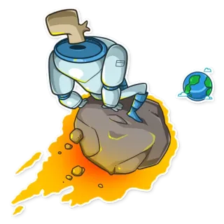 Lone Dead Spaceman whatsapp stickers