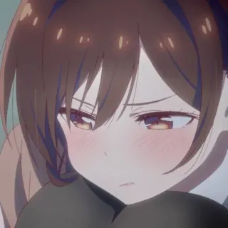 🍓 Anime, Menina, Fofo, Desenho animado, Triste telegram sticker