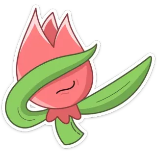 😎 flower, plant, tulip, cute, cartoon, nature telegram sticker