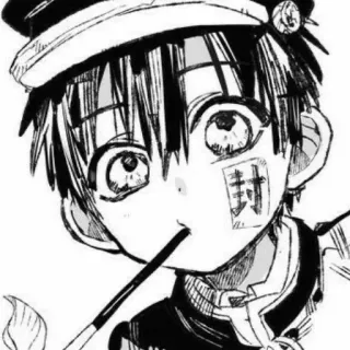 🤨 封 Anime, Manga, Karakter, Teks Jepang, Segel, Hitam putih whatsapp sticker