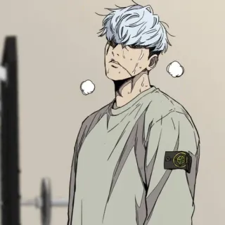 🍸 Anime, Personaggio, Uomo, Casual, Giacca a vento whatsapp sticker