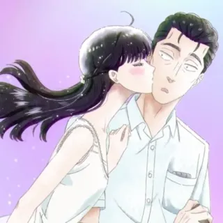 😘 Anime, Beso, Pareja, Romance, Amor telegram sticker