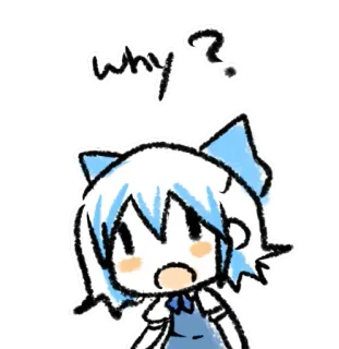 Crayon Cirno telegram stickers