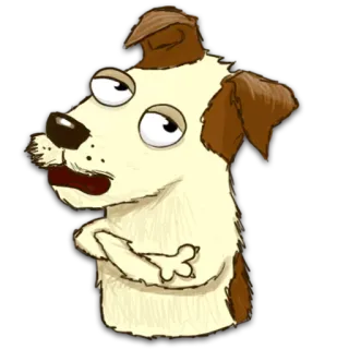 🙄 cão, desenho animado, animal, animal de estimação, ilustração, adesivo telegram sticker
