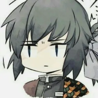 🌊 Giyu Tomioka Demon Slayer Аниме, Гию, Томиока, Клинок, рассекающий демонов, Персонаж telegram sticker