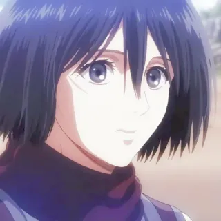 🔖 Mikasa Ackerman Attack on Titan anime, character, mikasa, attack on titan, aot telegram sticker