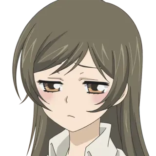 🙁 anime, ragazza, manga, deluso/a, triste telegram sticker